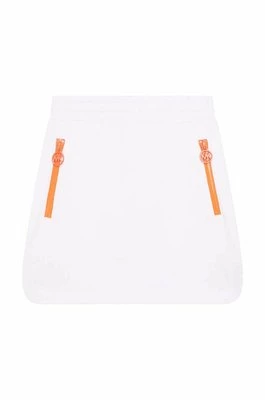 Michael Kors spódnica bawełniana dziecięca kolor biały mini prosta