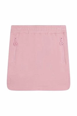 Michael Kors spódnica bawełniana dziecięca kolor różowy mini prosta