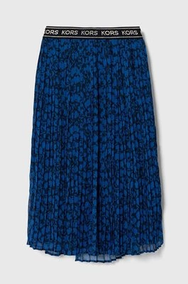 Michael Kors spódnica dziecięca kolor niebieski midi rozkloszowana