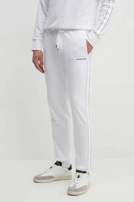 Michael Kors spodnie dresowe kolor biały z aplikacją CT4524J5MF
