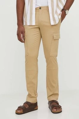 Michael Kors spodnie męskie kolor beżowy proste