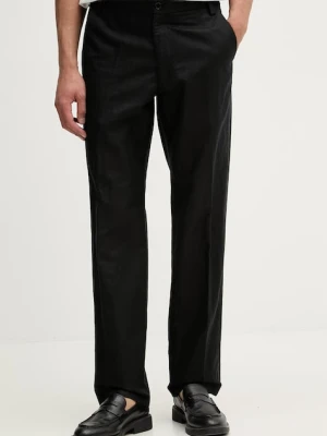 Michael Kors spodnie regularne męskie z lnem