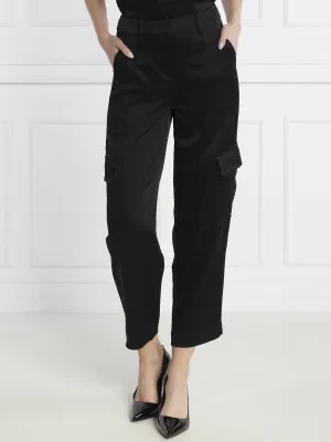 Michael Kors Spodnie SATIN CARGO PANT | Loose fit