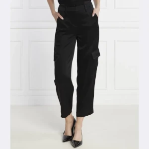 Michael Kors Spodnie SATIN CARGO PANT | Loose fit