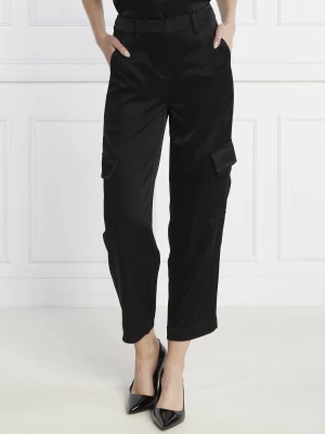Michael Kors Spodnie SATIN CARGO PANT | Loose fit