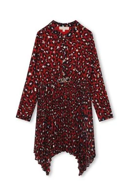 Michael Kors sukienka dziecięca kolor czerwony mini rozkloszowana