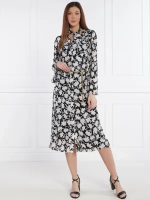 Michael Kors Sukienka z paskiem | z dodatkiem jedwabiu