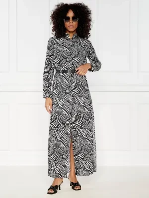 Michael Kors Sukienka z paskiem ZEBRA SLIT