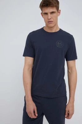 Michael Kors t-shirt bawełniany kolor granatowy gładki 6BR6C11011