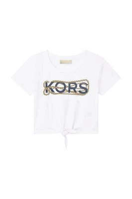 Michael Kors t-shirt bawełniany dziecięcy kolor biały