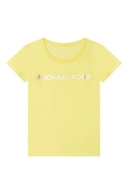 Michael Kors t-shirt bawełniany dziecięcy R15110.114.150 kolor żółty