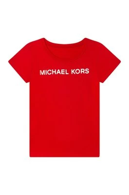 Michael Kors t-shirt bawełniany dziecięcy R15110.156 kolor czerwony