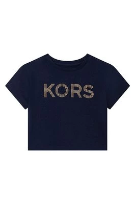 Michael Kors t-shirt bawełniany dziecięcy R15112.156 kolor granatowy