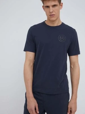 Michael Kors t-shirt bawełniany kolor granatowy gładki 6BR6C11011