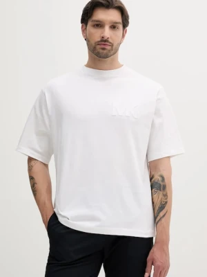 Zdjęcie produktu Michael Kors t-shirt bawełniany męski kolor biały gładki CS552HY1V2