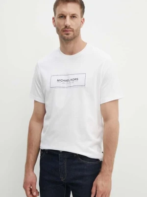 Michael Kors t-shirt bawełniany męski kolor biały gładki CT4525L1V2