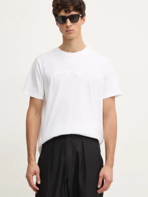 Michael Kors t-shirt bawełniany męski kolor biały z aplikacją CF4529H1V2