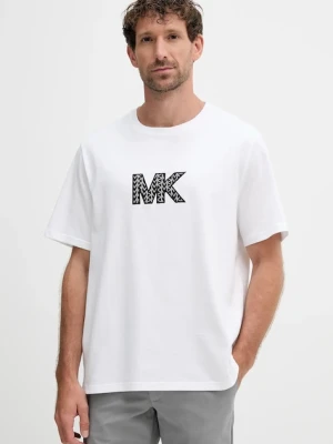 Michael Kors t-shirt bawełniany męski kolor biały z aplikacją CT552LN1V2