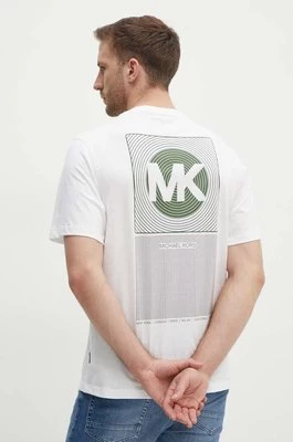 Michael Kors t-shirt bawełniany męski kolor biały z nadrukiem CT4525NFV4