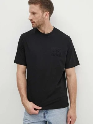 Michael Kors t-shirt bawełniany męski kolor czarny gładki CT4525K1V2