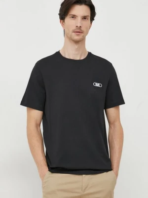 Zdjęcie produktu Michael Kors t-shirt bawełniany męski kolor czarny z aplikacją
