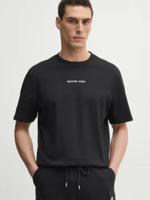 Michael Kors t-shirt bawełniany męski kolor czarny z aplikacją CS450MM1V2