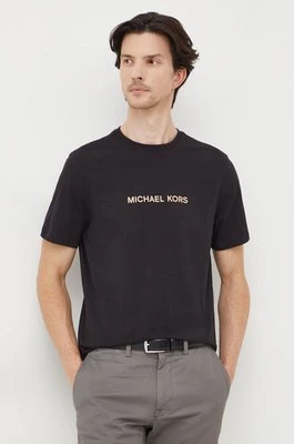 Michael Kors t-shirt bawełniany męski kolor czarny z nadrukiem