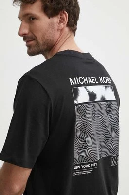 Michael Kors t-shirt bawełniany męski kolor czarny z nadrukiem