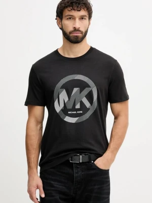 Michael Kors t-shirt bawełniany męski kolor czarny z nadrukiem CF552TWFV4