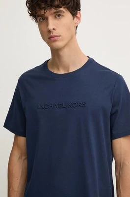 Michael Kors t-shirt bawełniany męski kolor granatowy z aplikacją CF4529H1V2