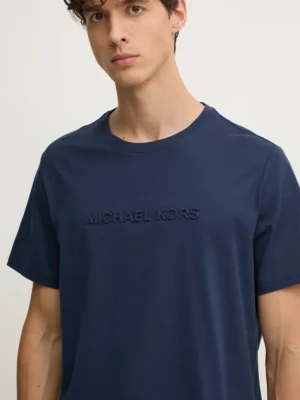 Michael Kors t-shirt bawełniany męski kolor granatowy z aplikacją CF4529H1V2