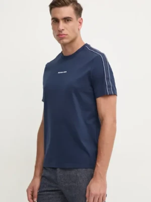 Michael Kors t-shirt bawełniany męski kolor granatowy z aplikacją CT4524E1V2