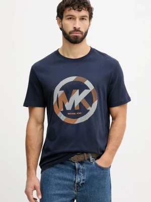 Michael Kors t-shirt bawełniany męski kolor granatowy z nadrukiem CF552TWFV4