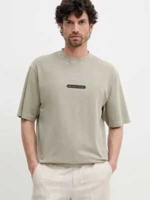 Michael Kors t-shirt bawełniany męski kolor zielony z nadrukiem CS552K2HU2
