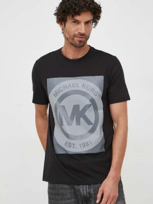 Michael Kors t-shirt lounge bawełniany kolor czarny z nadrukiem 6F36G10091