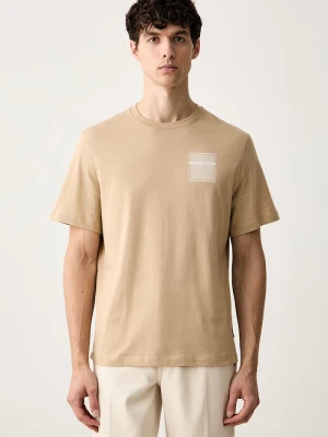 Michael Kors T-shirt męski bawełniany beżowy