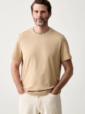 Michael Kors T-shirt męski bawełniany beżowy