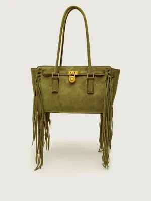 Michael Kors Torebka na ramię Hamilton Moderne | zamsz