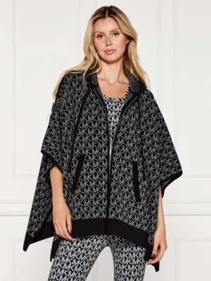 Michael Kors Wełniane ponczo | Oversize fit