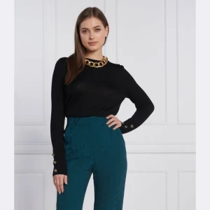 Michael Kors Wełniany sweter MERINO BUTTON | Regular Fit
