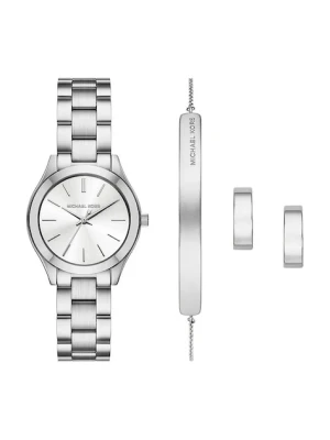 Michael Kors zegarek damski kolor srebrny MK7563SET