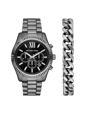 Michael Kors zegarek i bransoletka męski kolor srebrny MK9217SET