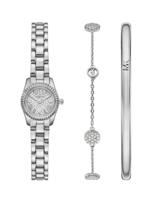 Michael Kors zegarek i bransoletki damski kolor srebrny MK4948SET