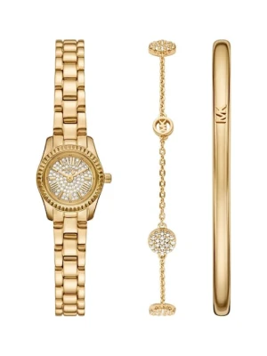 Michael Kors zegarek i bransoletki damski kolor złoty MK4944SET