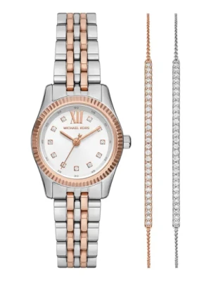 Michael Kors zegarek i bransoletki kolor srebrny MK4817SET