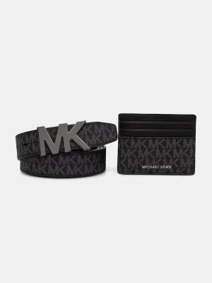 Michael Kors zestaw etui na karty i pasek męski czarny