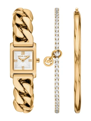 Michael Kors zestaw zegarek i bransoletka damski Georgie złoty