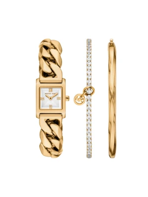 Michael Kors Zestaw zegarek i bransoletka Georgie Gift Set MK7655SET Złoty