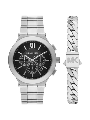 Michael Kors zestaw zegarek i bransoletka męski Billie srebrny