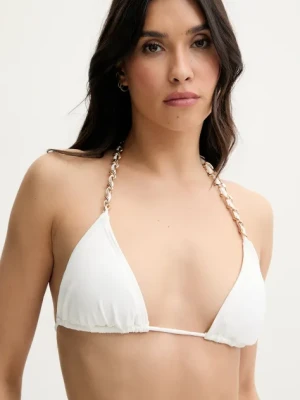 MICHAEL Michael Kors biustonosz kąpielowy STRING BIKINI TOP kolor biały lekko usztywniona miseczka MM7M039